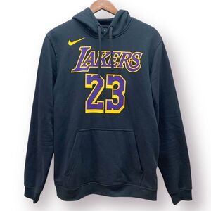Nike NBA Lebron James #23 LA Lakers Hoodie Sweater Fleece Men Size M Basketball